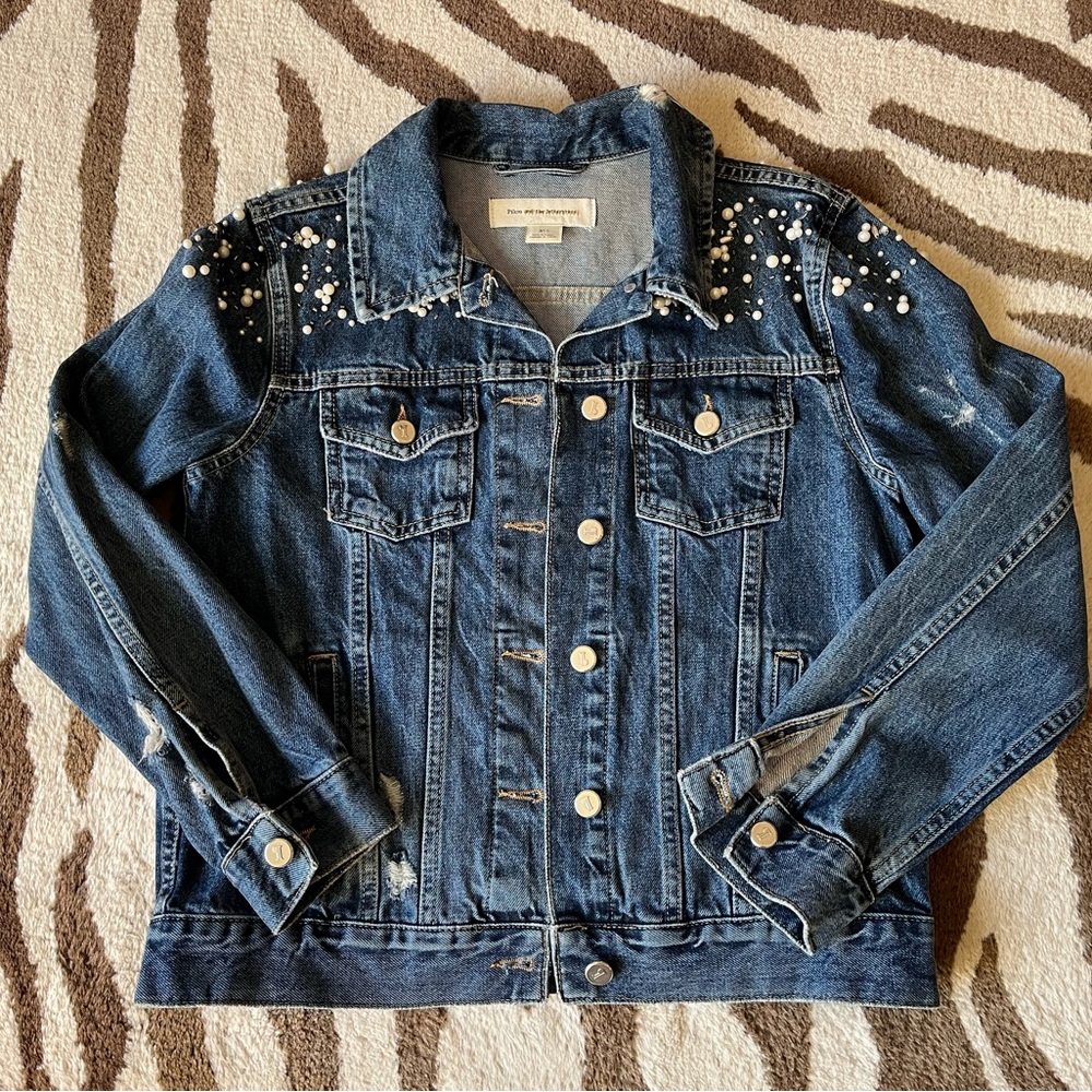 Anthropologie Pilcro Embellished Jean Jacket S - Picture 3 of 9